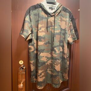 GBG LOS ANGELES HOODED T SHIRT, Size XXL, Color-Khaki/ Camouflage